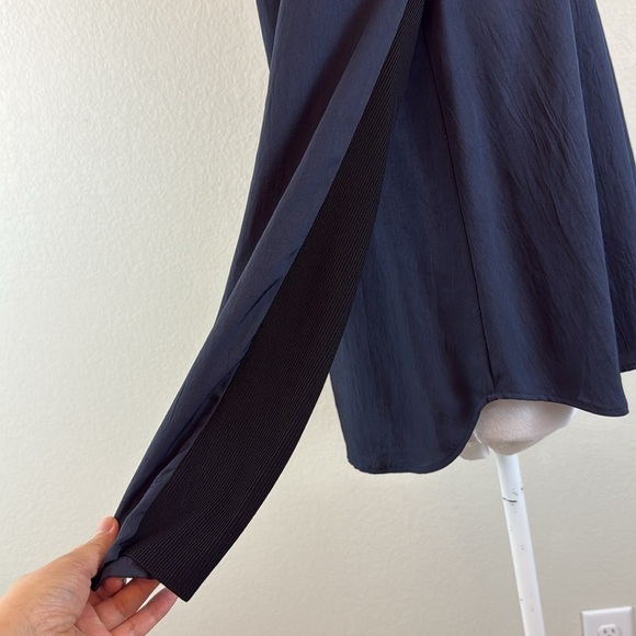 Rag & Bone Navy Blue Zipper Front Vanessa Blouse Size Small - Picture 7 of 11